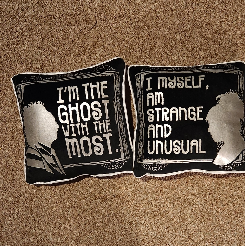 Decorative Black and white Beetlejuice Pillows